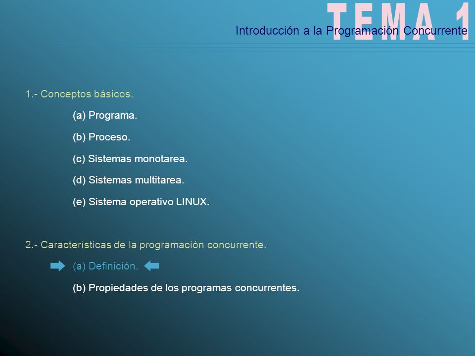 TEMA 1 Introducción a la Programación Concurrente