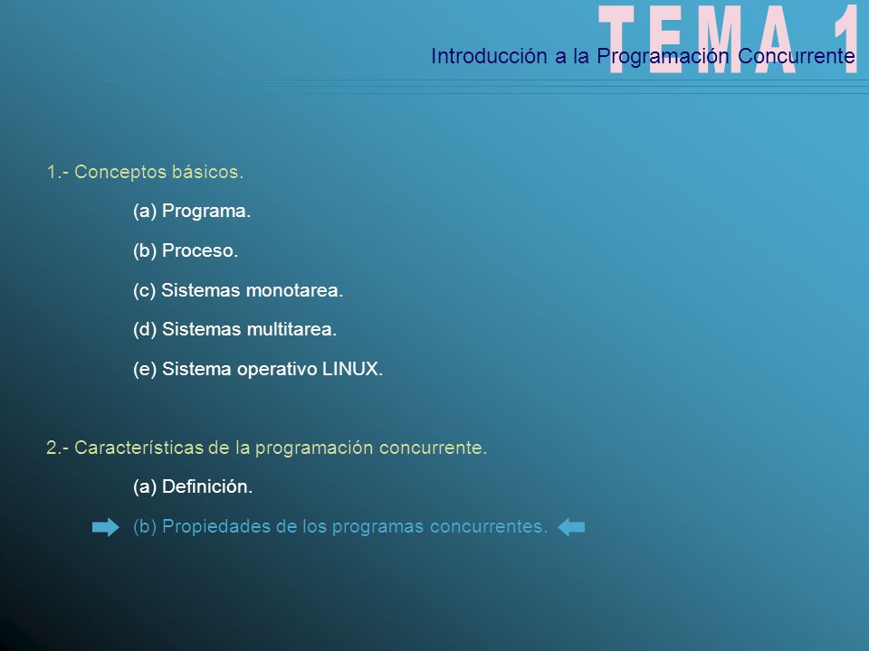 TEMA 1 Introducción a la Programación Concurrente