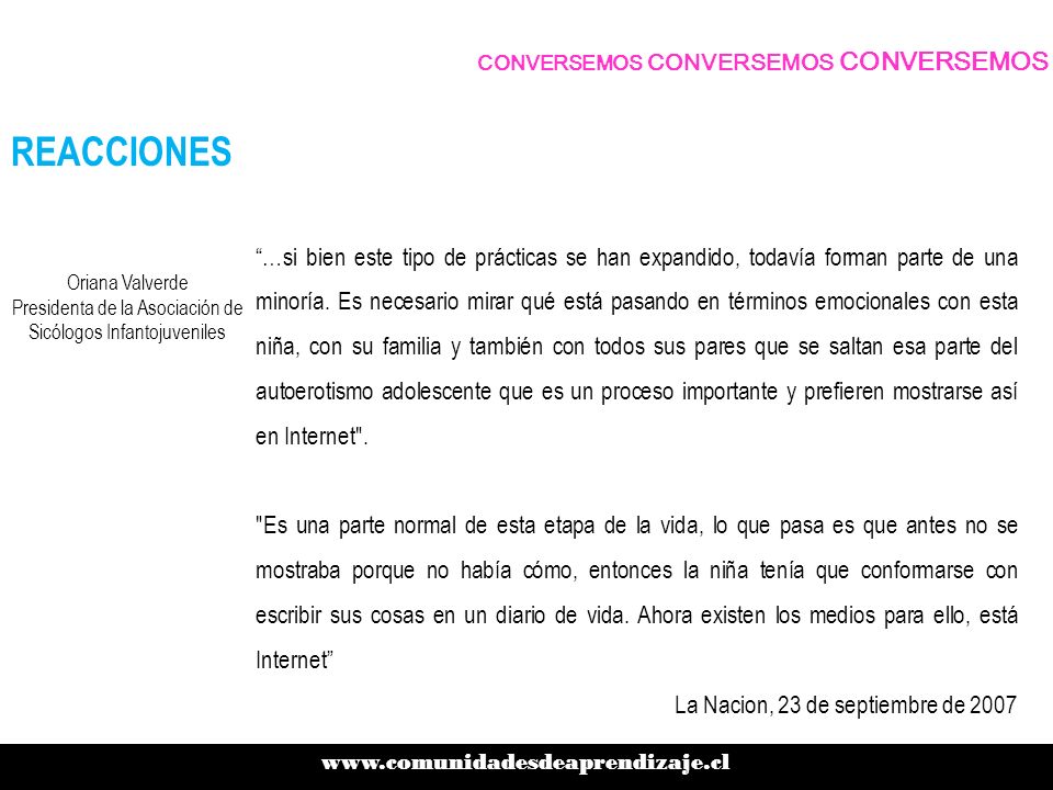 CONVERSEMOS CONVERSEMOS CONVERSEMOS
