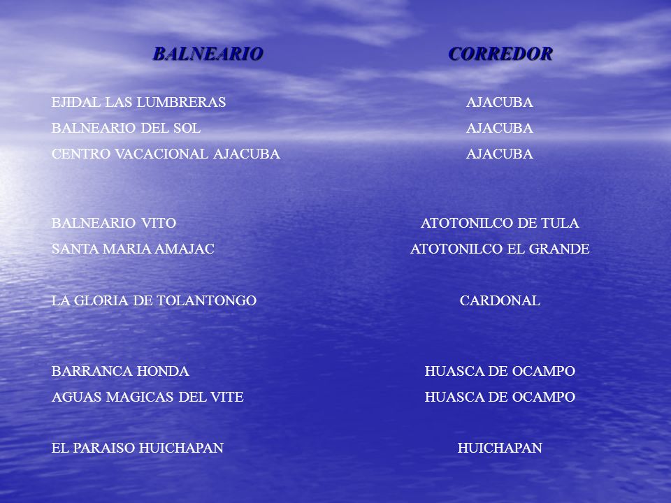 BALNEARIO CORREDOR EJIDAL LAS LUMBRERAS AJACUBA BALNEARIO DEL SOL