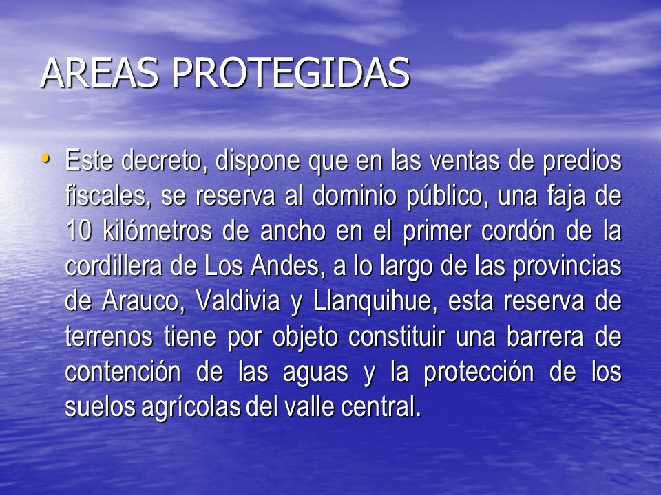 AREAS PROTEGIDAS