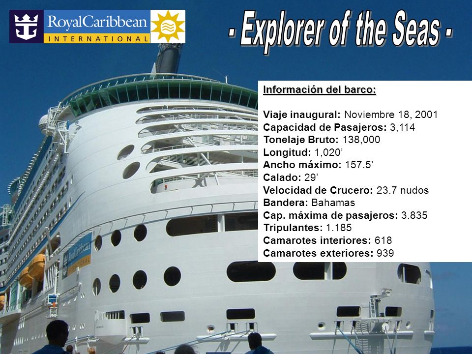 - Explorer of the Seas - Información del barco: