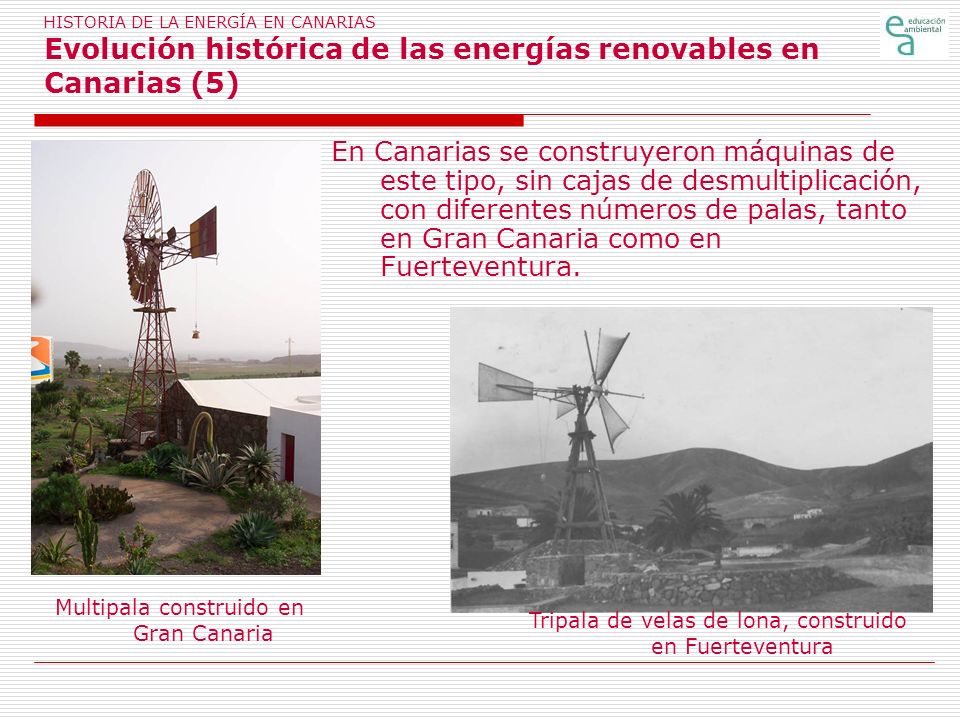 HISTORIA DE LA ENERGÍA EN CANARIAS Evolución histórica de las energías renovables en Canarias (5)