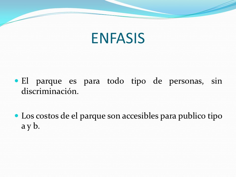 ENFASIS El parque es para todo tipo de personas, sin discriminación.