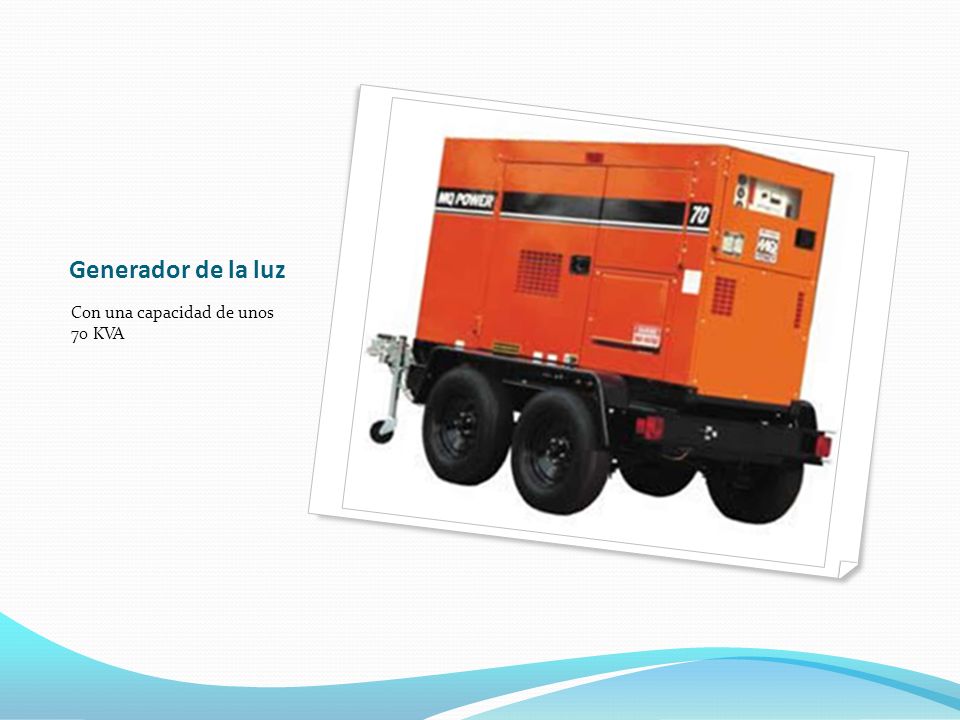 Generador de la luz Con una capacidad de unos 70 KVA