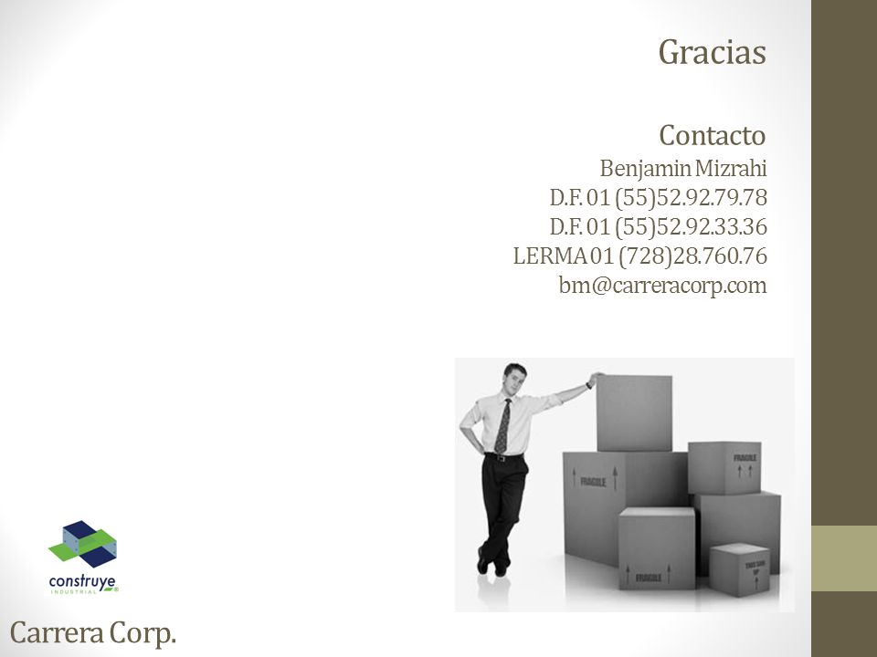 Gracias Contacto Benjamin Mizrahi D. F. 01 (55) D. F
