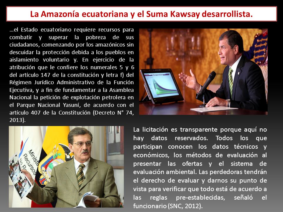 La Amazonía ecuatoriana y el Suma Kawsay desarrollista.