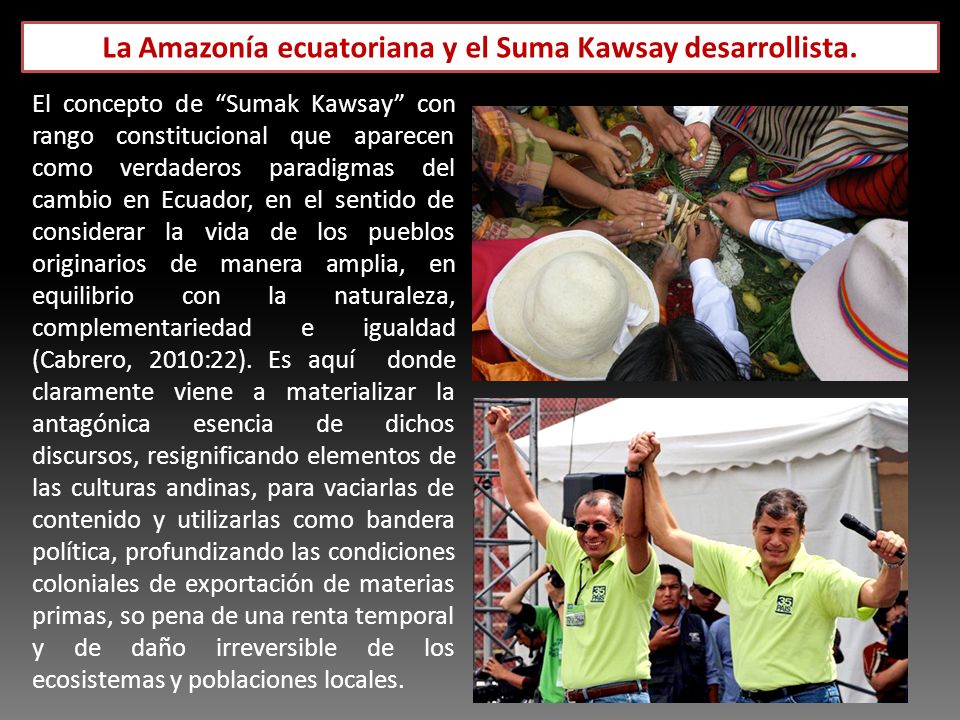 La Amazonía ecuatoriana y el Suma Kawsay desarrollista.