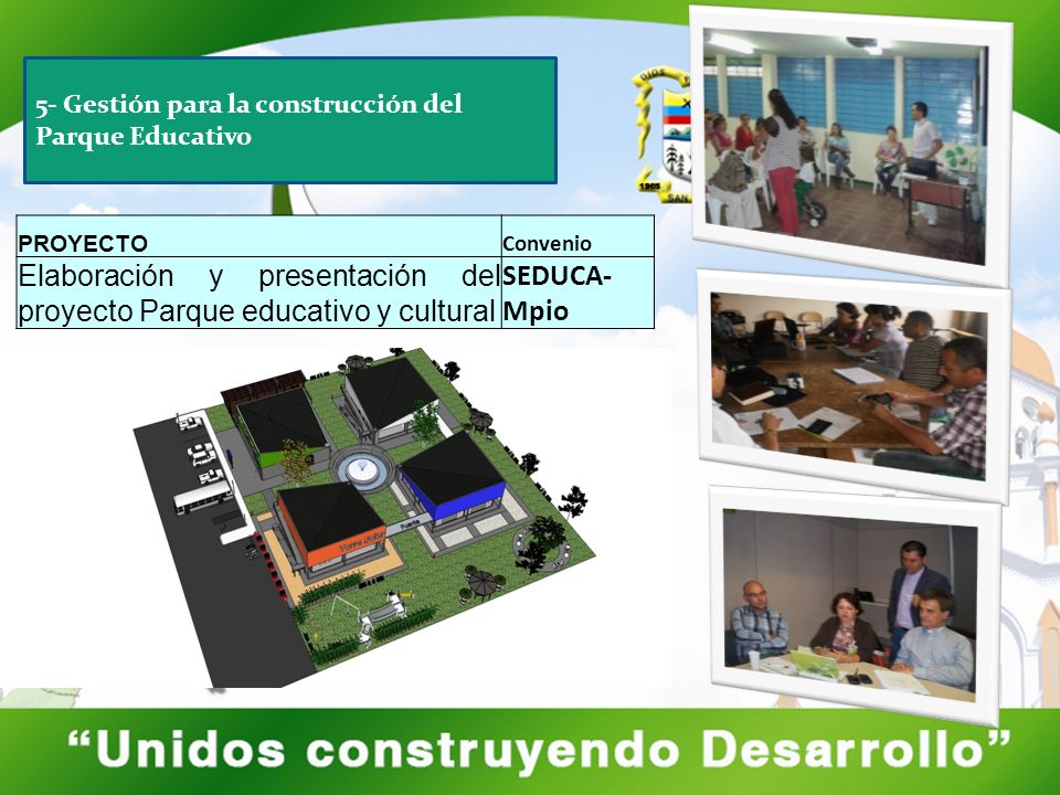 Elaboración y presentación del proyecto Parque educativo y cultural