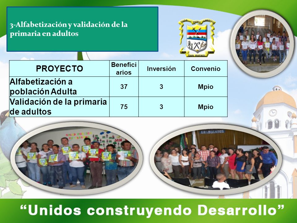 Alfabetización a población Adulta Validación de la primaria de adultos