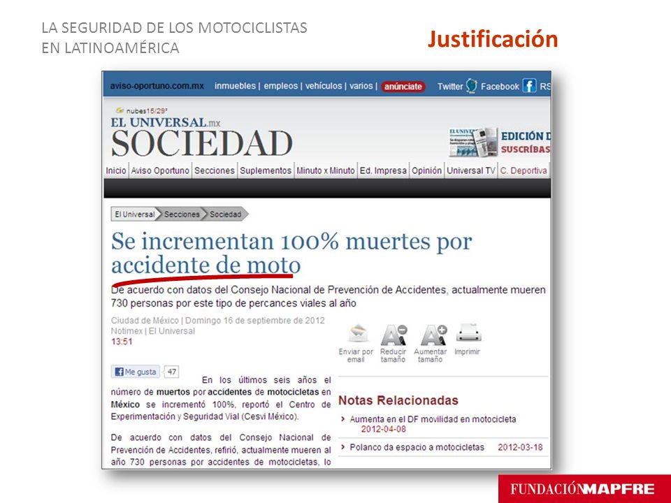LA SEGURIDAD DE LOS MOTOCICLISTAS