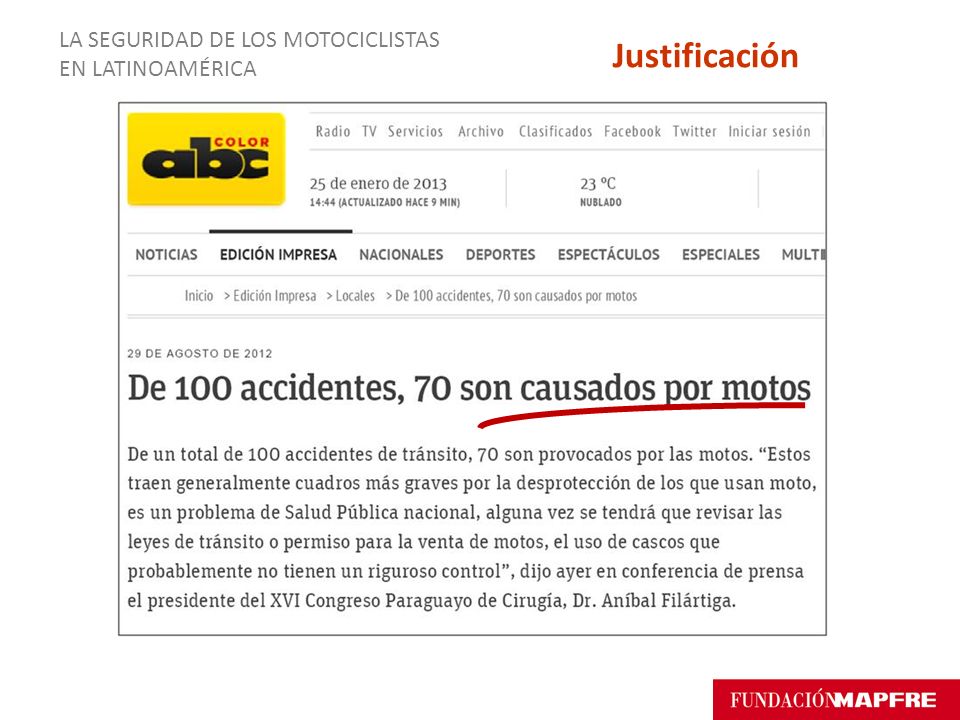 LA SEGURIDAD DE LOS MOTOCICLISTAS