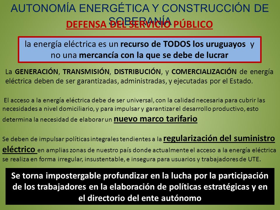 DEFENSA DEL SERVICIO PÚBLICO