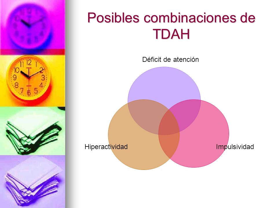 Posibles combinaciones de TDAH