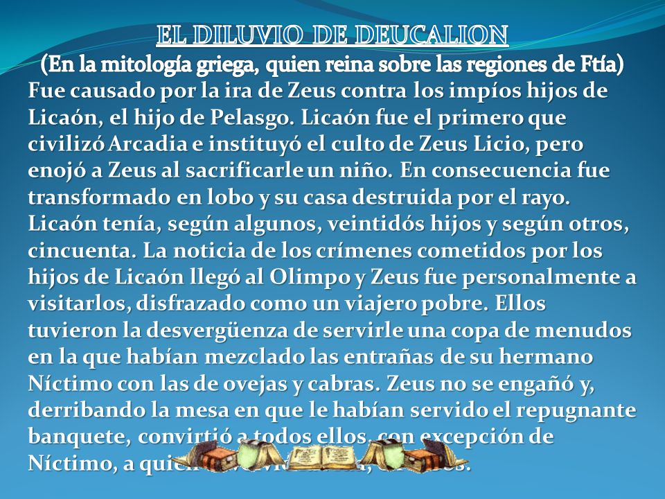 EL DILUVIO DE DEUCALION