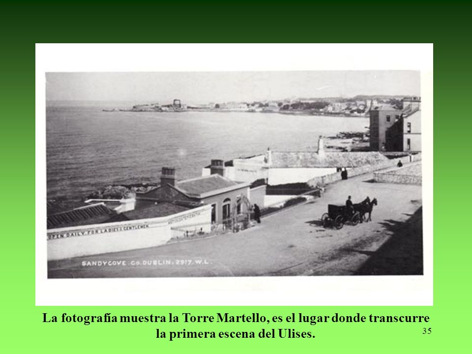 La fotografía muestra la Torre Martello, es el lugar donde transcurre