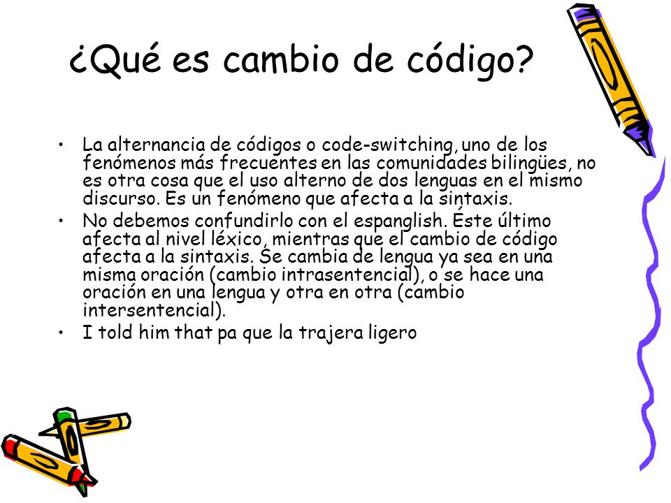 ¿Qué es cambio de código