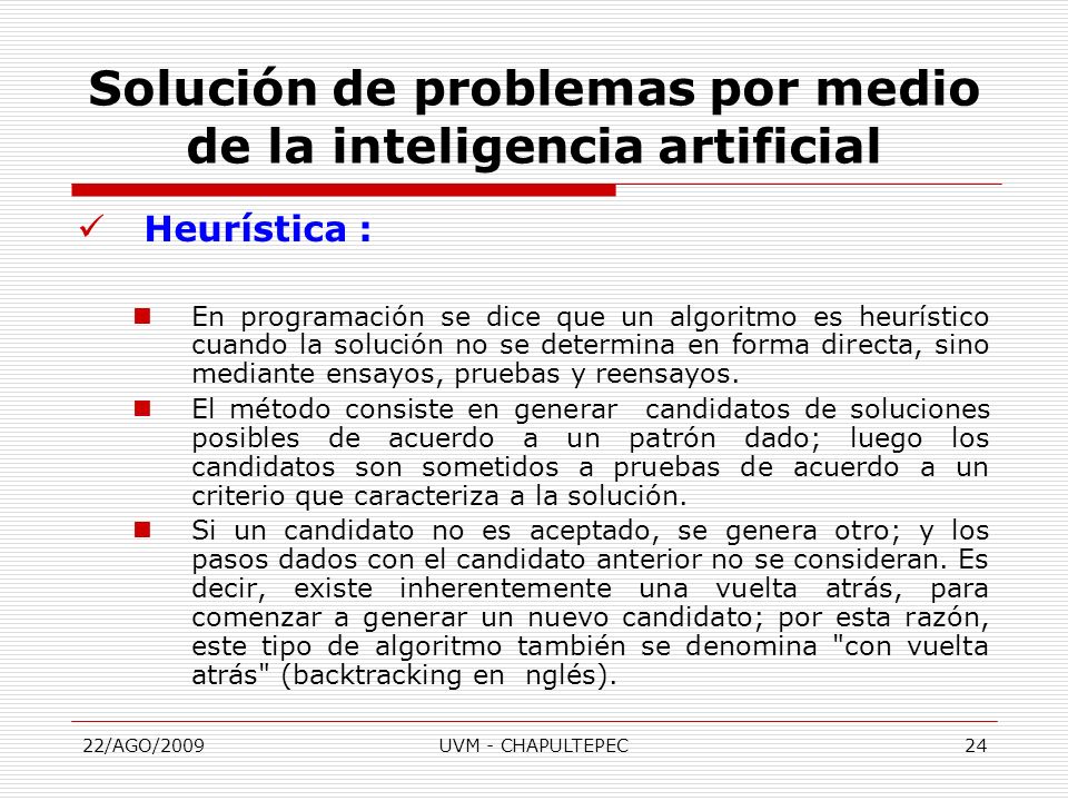 Solución de problemas por medio de la inteligencia artificial