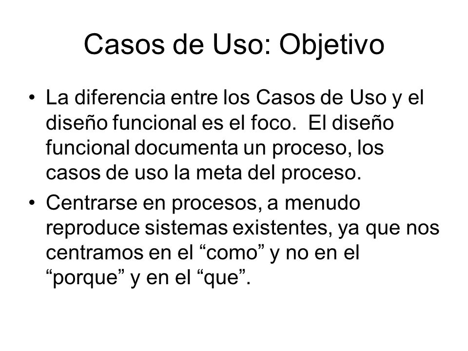 Casos de Uso: Objetivo