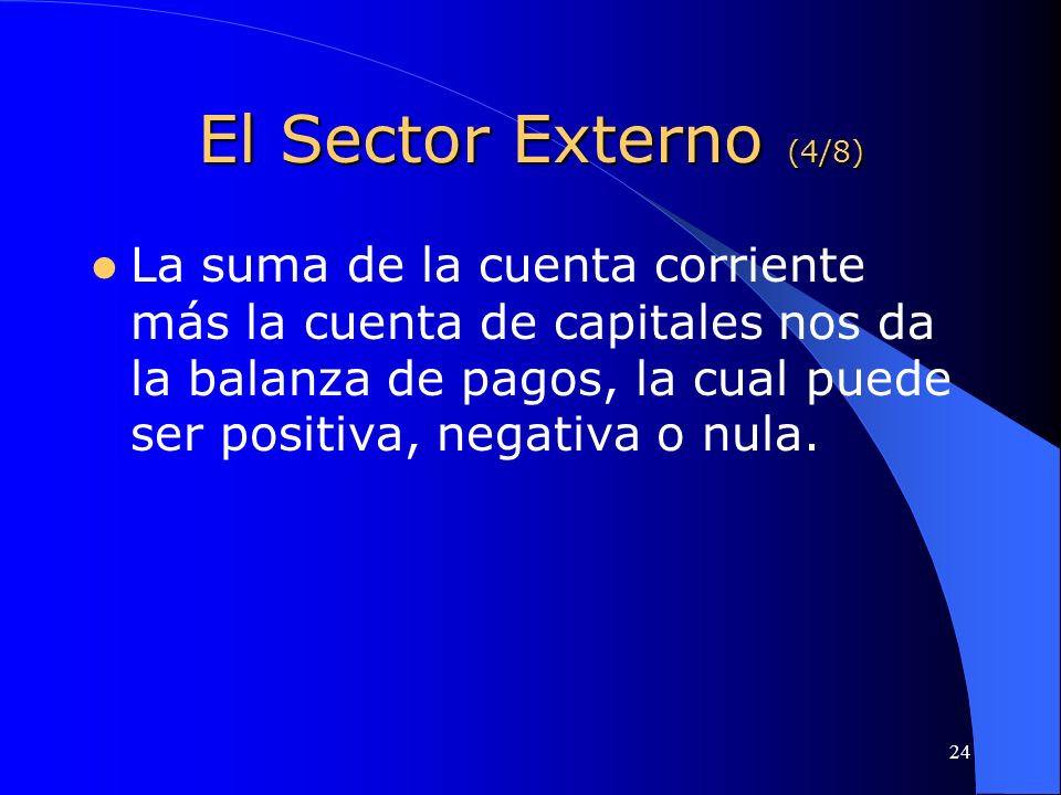 El Sector Externo (4/8)