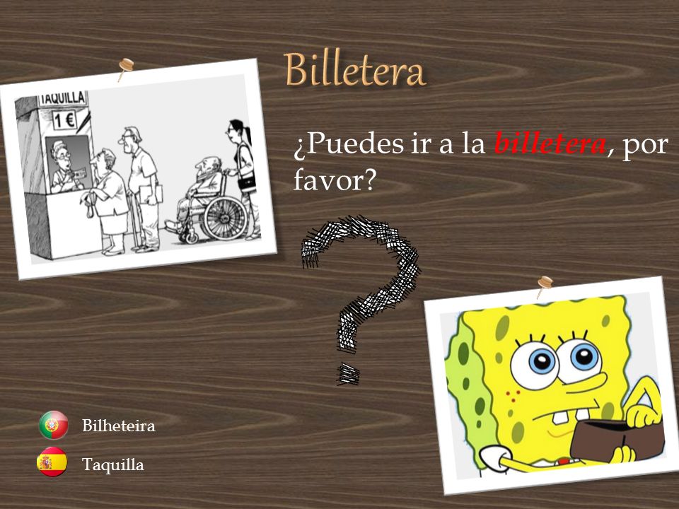 Billetera ¿Puedes ir a la billetera, por favor Taquilla Bilheteira