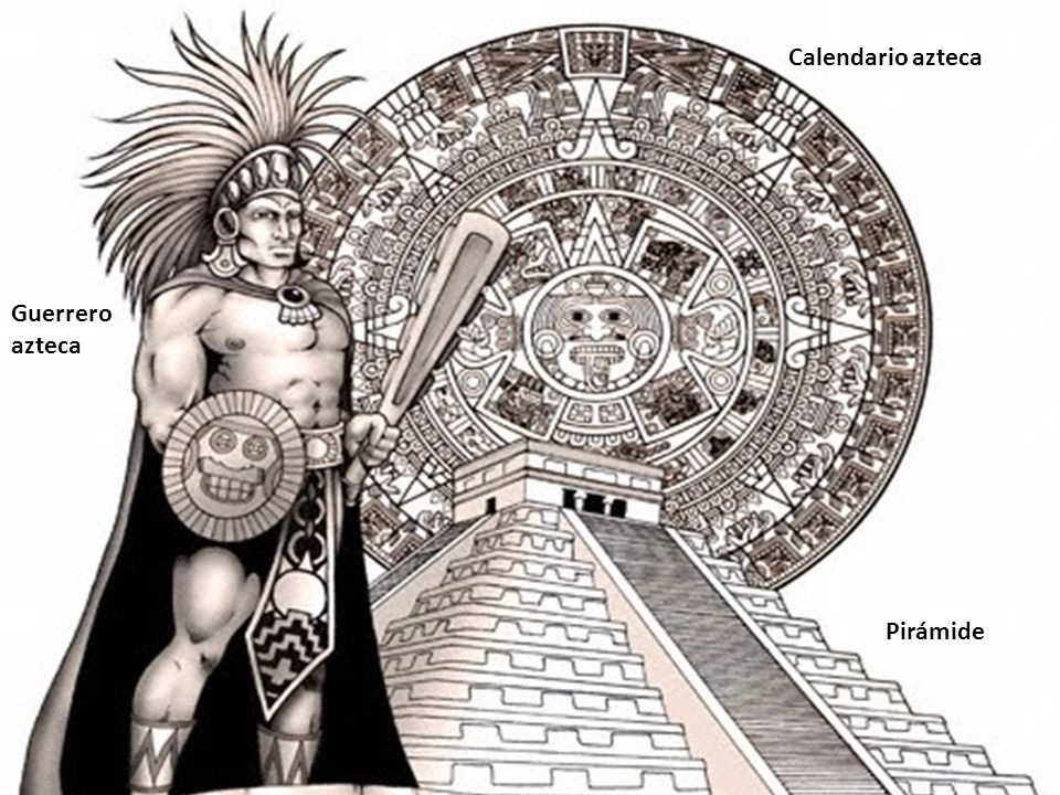 Calendario azteca Guerrero azteca Pirámide