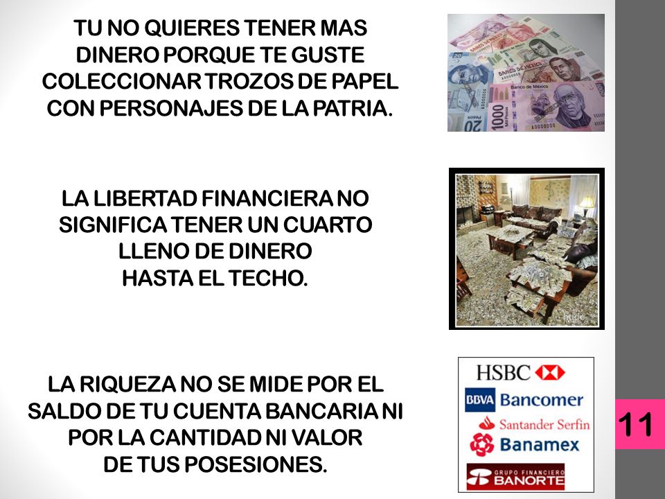 LA LIBERTAD FINANCIERA NO SIGNIFICA TENER UN CUARTO LLENO DE DINERO