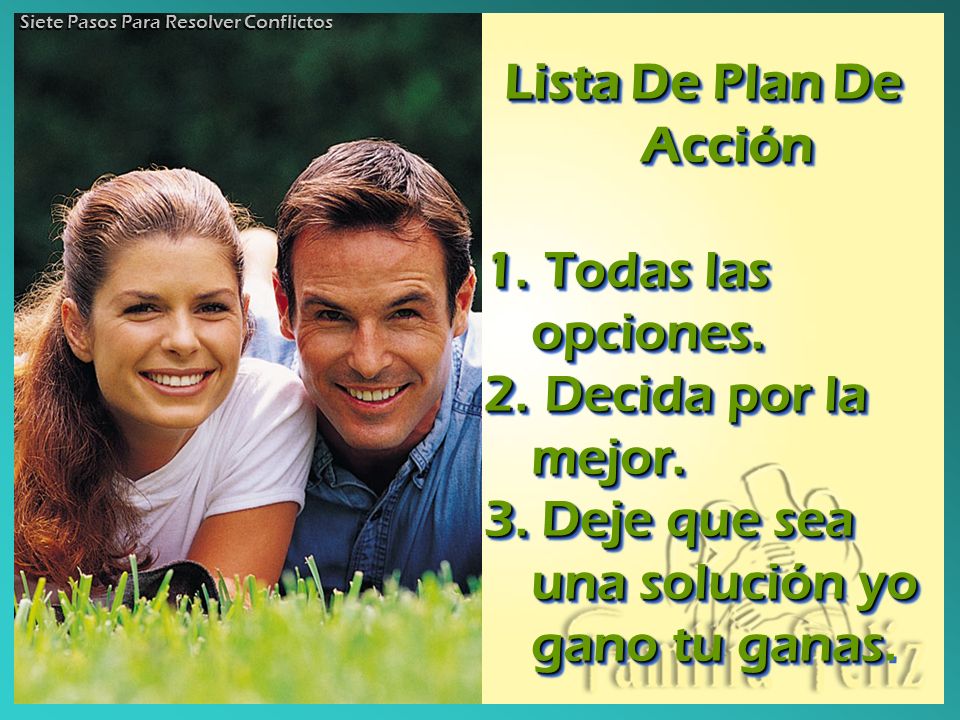 3. Deje que sea una solución yo gano tu ganas.