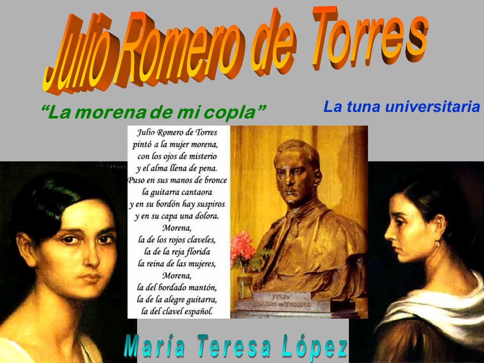 Julio Romero de Torres María Teresa López La morena de mi copla