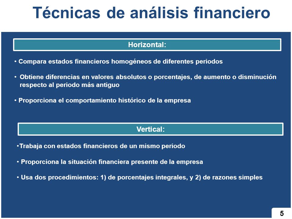 Técnicas de análisis financiero