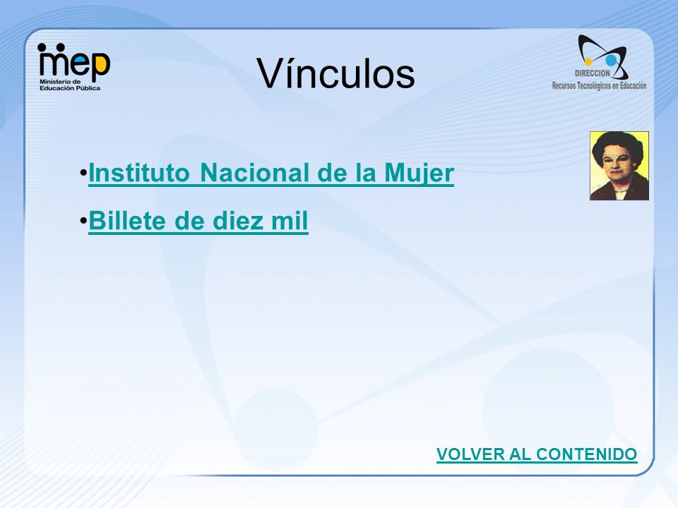 Vínculos Instituto Nacional de la Mujer Billete de diez mil