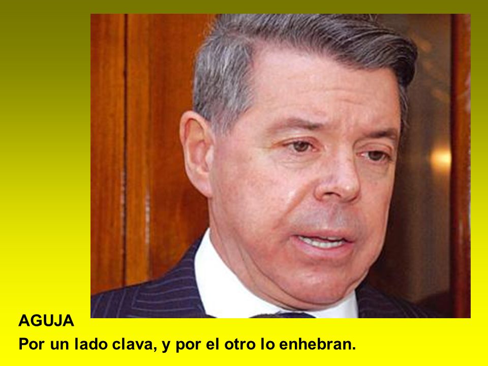 AGUJA Por un lado clava, y por el otro lo enhebran.