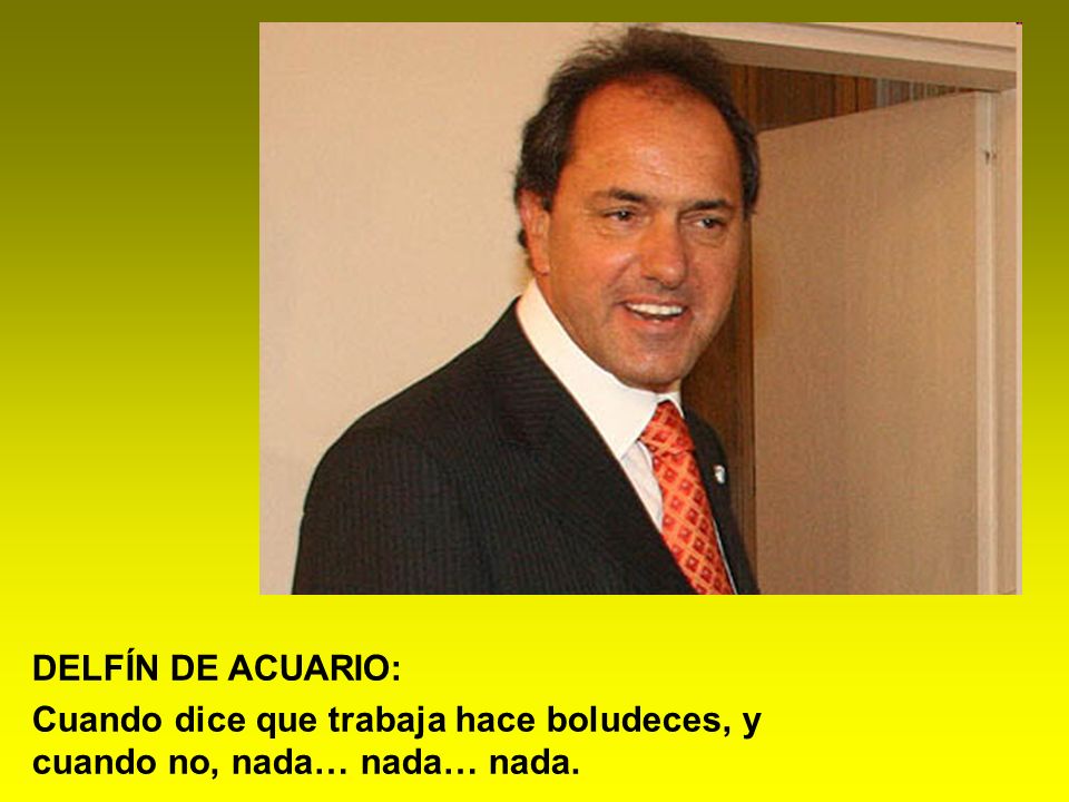 DELFÍN DE ACUARIO: Cuando dice que trabaja hace boludeces, y cuando no, nada… nada… nada.