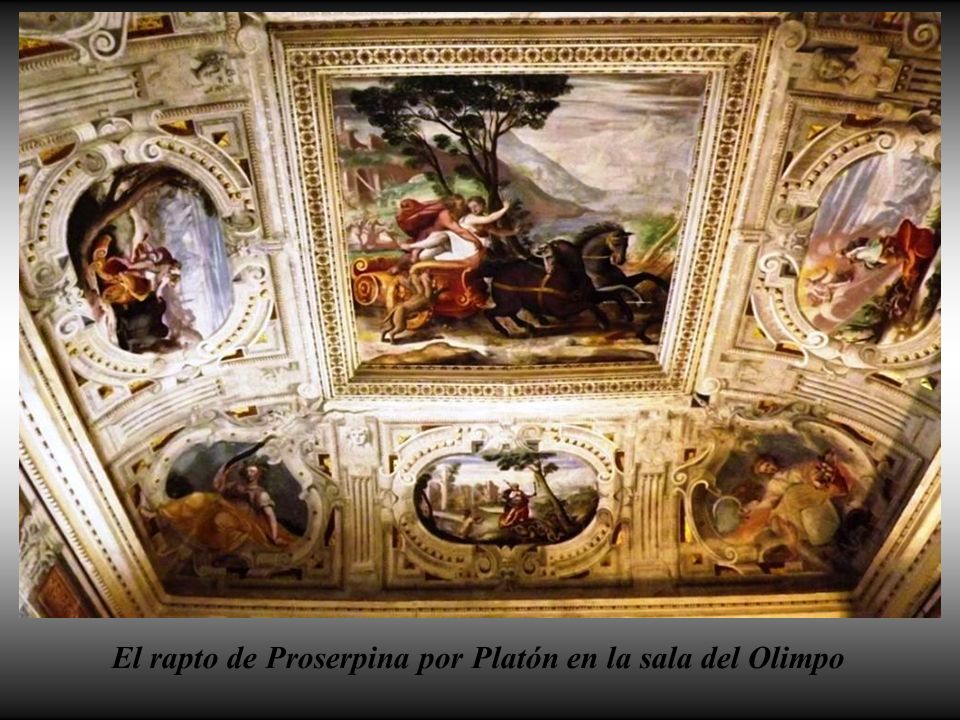 El rapto de Proserpina por Platón en la sala del Olimpo