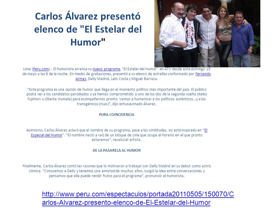 Carlos Álvarez presentó elenco de El Estelar del Humor