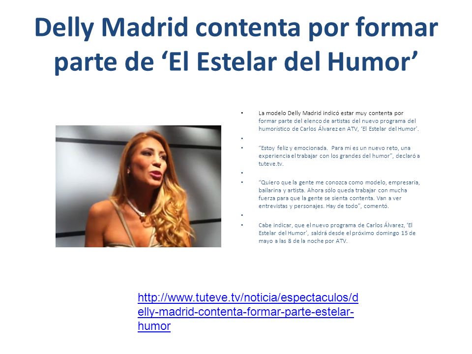 Delly Madrid contenta por formar parte de ‘El Estelar del Humor’