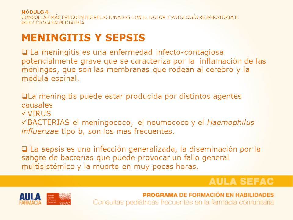 MÓDULO 4. CONSULTAS MÁS FRECUENTES RELACIONADAS CON EL DOLOR Y PATOLOGÍA RESPIRATORIA E INFECCIOSA EN PEDIATRÍA