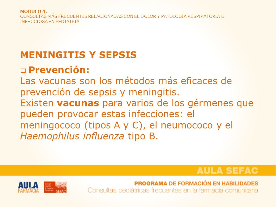 MÓDULO 4. CONSULTAS MÁS FRECUENTES RELACIONADAS CON EL DOLOR Y PATOLOGÍA RESPIRATORIA E INFECCIOSA EN PEDIATRÍA