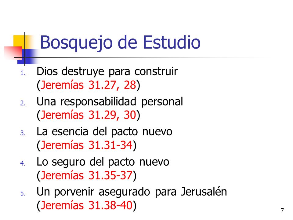 Bosquejo de Estudio Dios destruye para construir (Jeremías 31.27, 28)