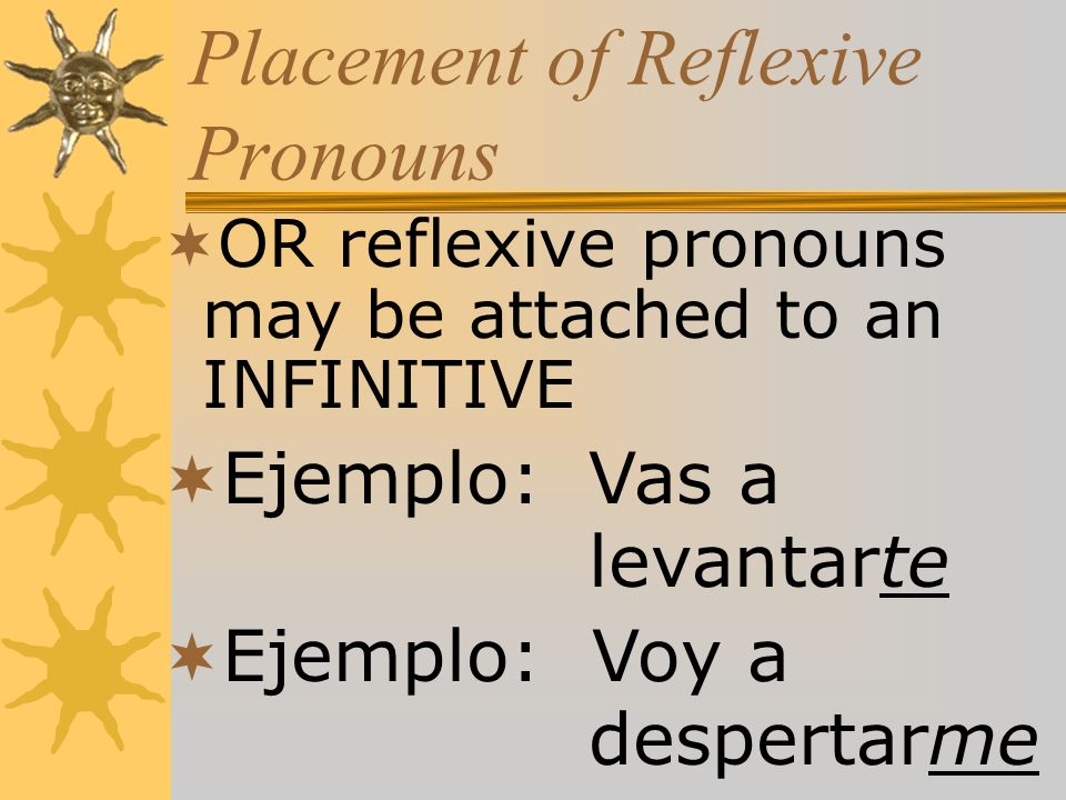 Placement of Reflexive Pronouns