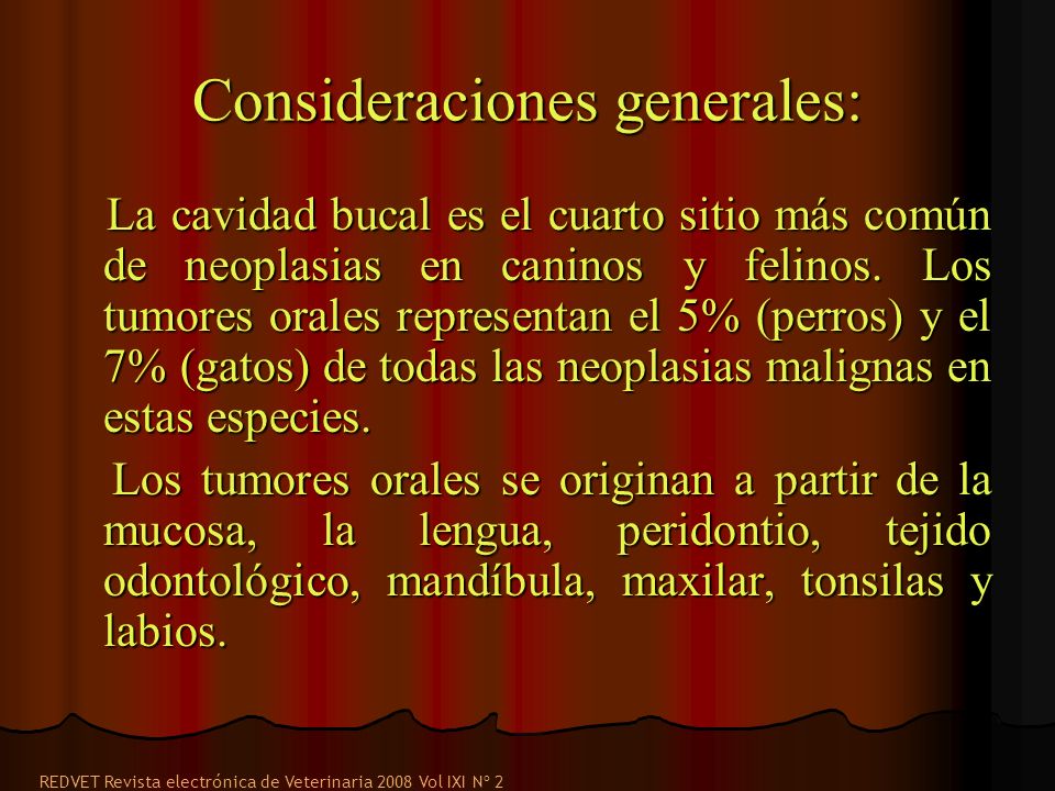 Consideraciones generales: