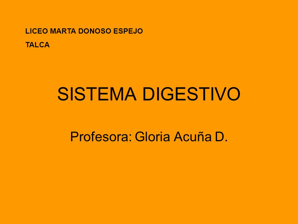 Profesora: Gloria Acuña D.