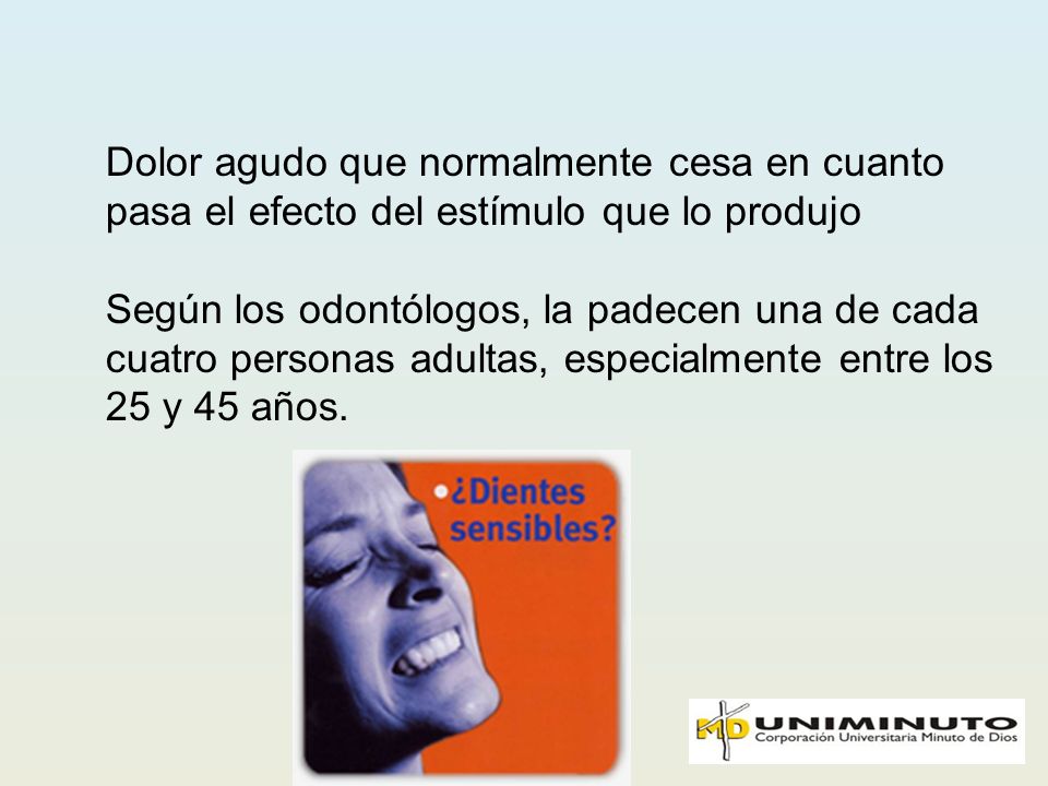 Dolor agudo que normalmente cesa en cuanto pasa el efecto del estímulo que lo produjo