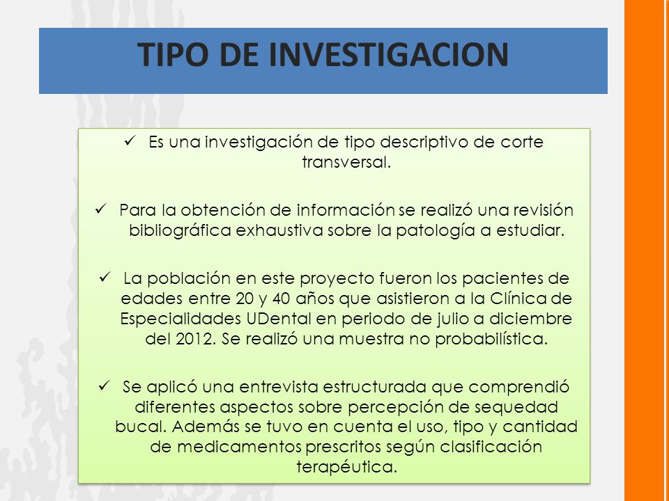 Es una investigación de tipo descriptivo de corte transversal.