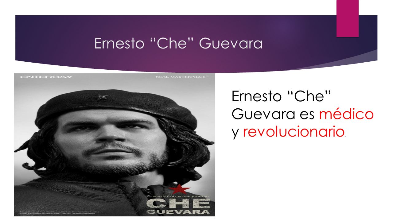 Ernesto Che Guevara Ernesto Che Guevara es médico y revolucionario.