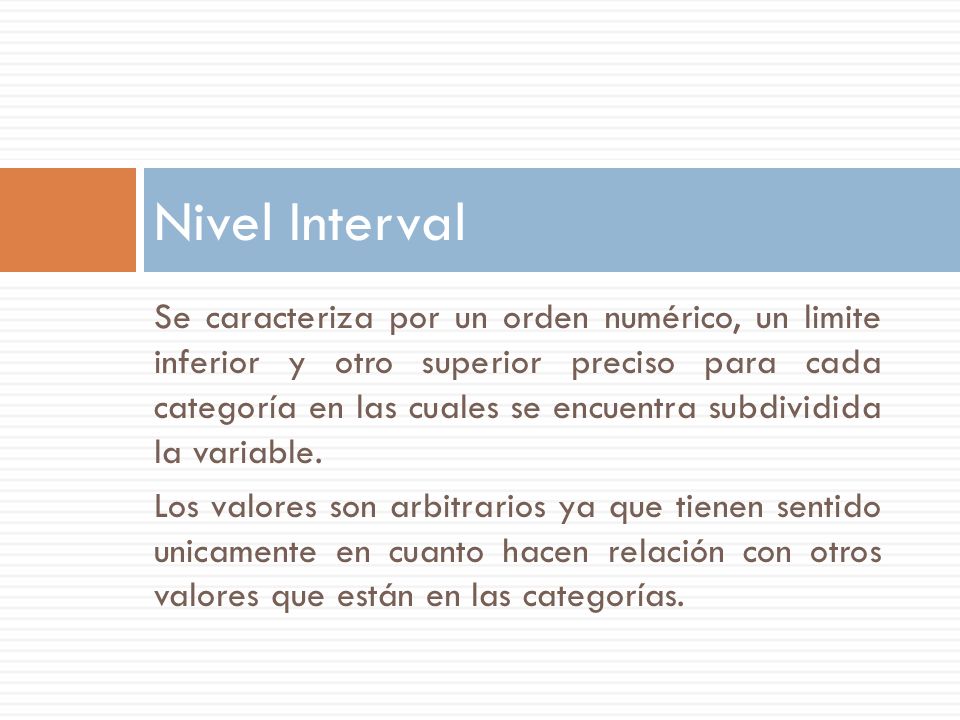 Nivel Interval