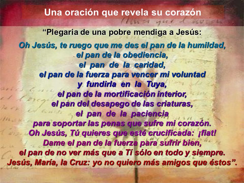 Una oración que revela su corazón