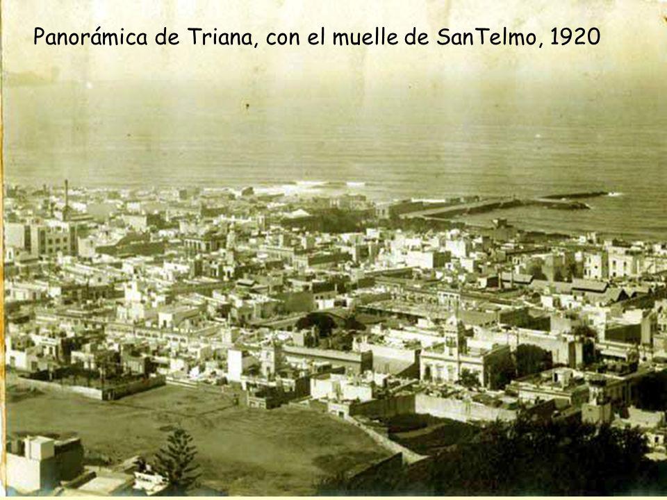 Panorámica de Triana, con el muelle de SanTelmo, 1920