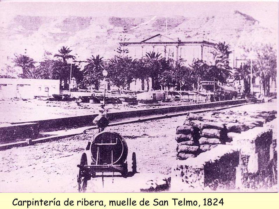 Carpintería de ribera, muelle de San Telmo, 1824