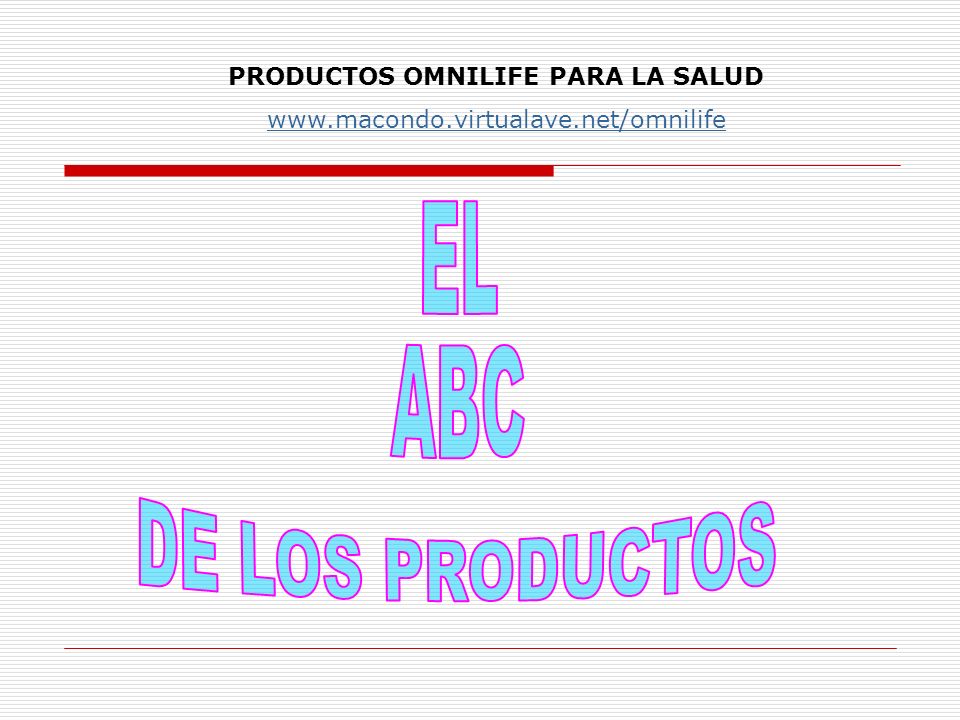 PRODUCTOS OMNILIFE PARA LA SALUD